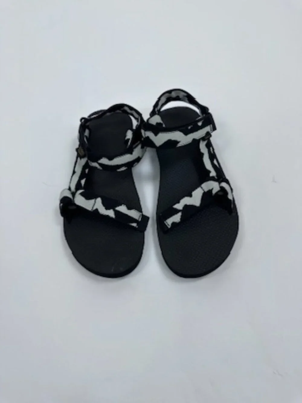 Teva Sandals Mens 11 Black White Sport Outdoor Comfort Hiking